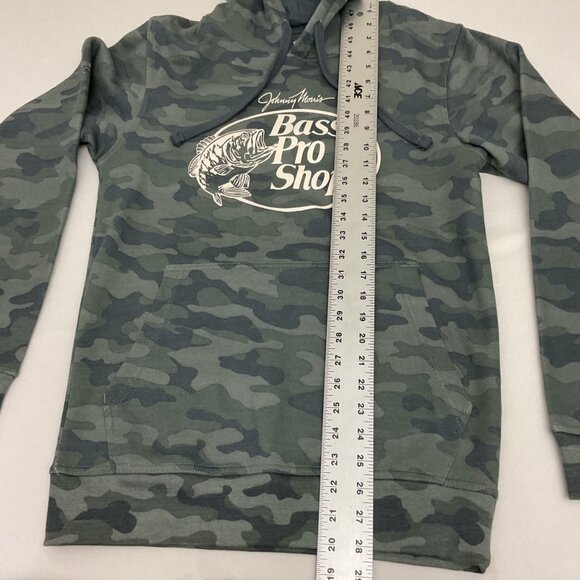 Bass Pro Shops Camouflage Hoodie XS Johnny Morris Logo Cotton Blend Unisex - Picture 7 of 9